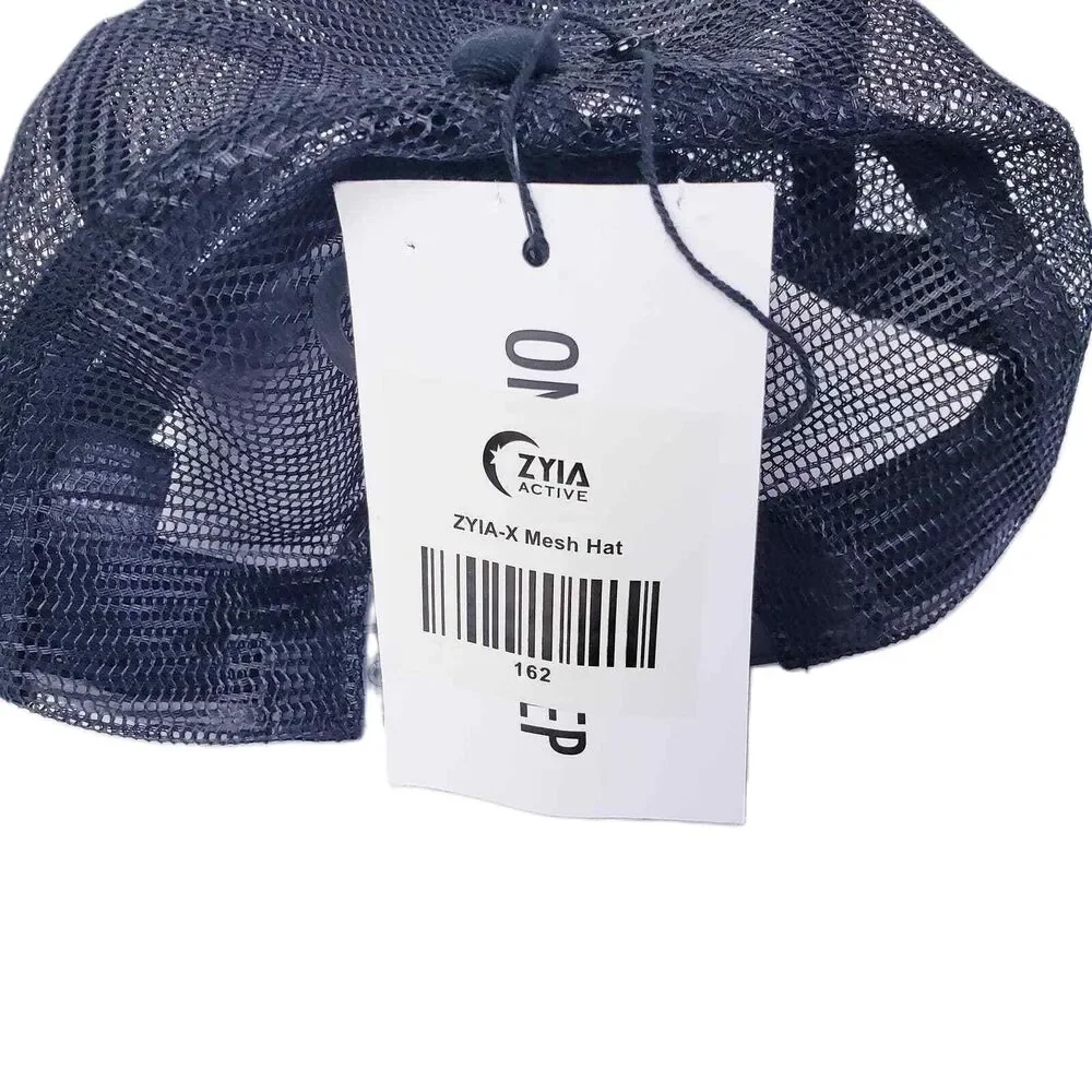 ZYIA Active X-Mesh Hat One Size Unisex‎ Adjustable Strap Cotton Blend Black NWT
